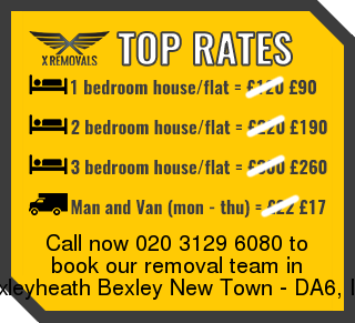 Removal rates forDA6, DA7 - Bexleyheath Bexley New Town